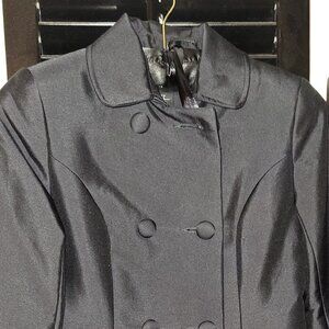 H&M Satin Spring/Fall Coat/Jacket - Navy Blue - Size 6 BN-Never Worn